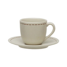 Avet Taza de Café con Plato 120 ml (6 Unidades) Stoneware